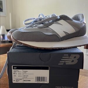 New Balance Women's Gray and White Athletic Shoes